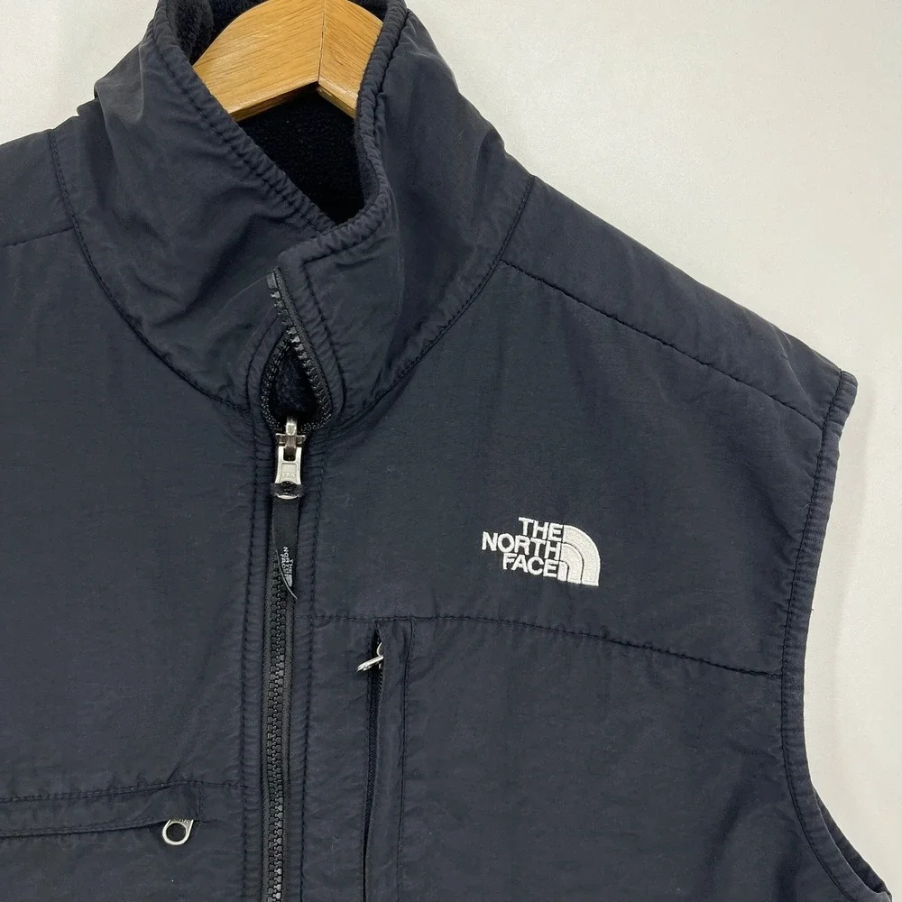 The North Face Mens Denali Polartec Fleece Vest Black Size Medium Full Zip